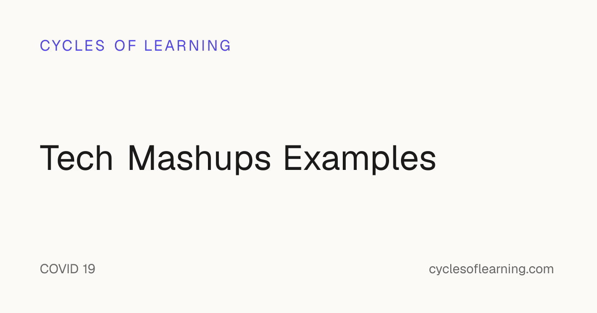 Tech Mashups Examples · Cycles of Learning